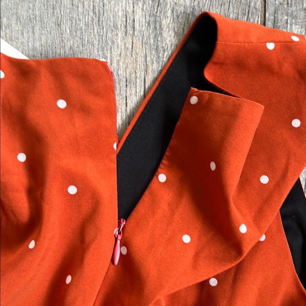 Marc Charming Orange Polka Dot Dress - Picture 10 of 10